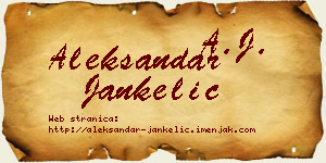 Aleksandar Jankelić vizit kartica